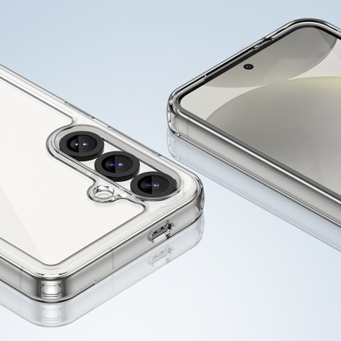 
„Samsung Galaxy S25 Edge“ kosmoso dėklas su lanksčiu rėmeliu – skaidrus

