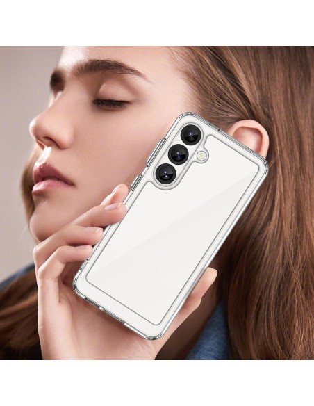 
„Samsung Galaxy S25 Edge“ kosmoso dėklas su lanksčiu rėmeliu – skaidrus
