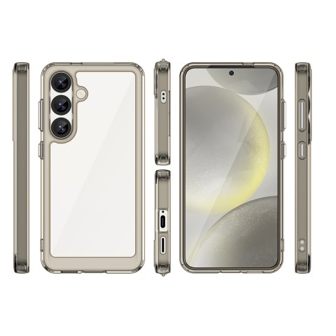 
„Samsung Galaxy S25 Edge“ „Outer Space“ dėklas su lanksčiu rėmeliu – pusiau permatomas
