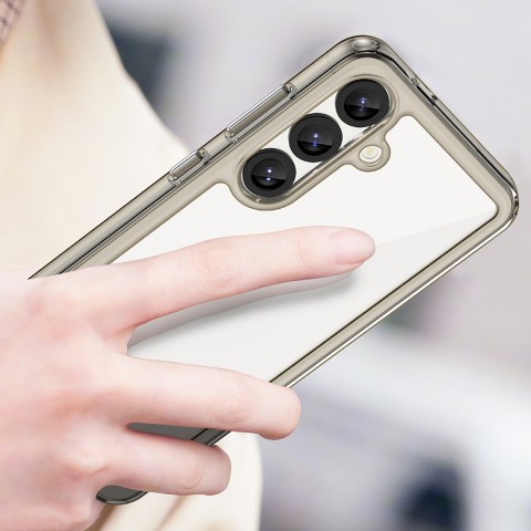 
„Samsung Galaxy S25 Edge“ „Outer Space“ dėklas su lanksčiu rėmeliu – pusiau permatomas
