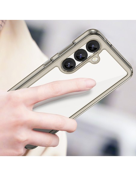 
„Samsung Galaxy S25 Edge“ „Outer Space“ dėklas su lanksčiu rėmeliu – pusiau permatomas
