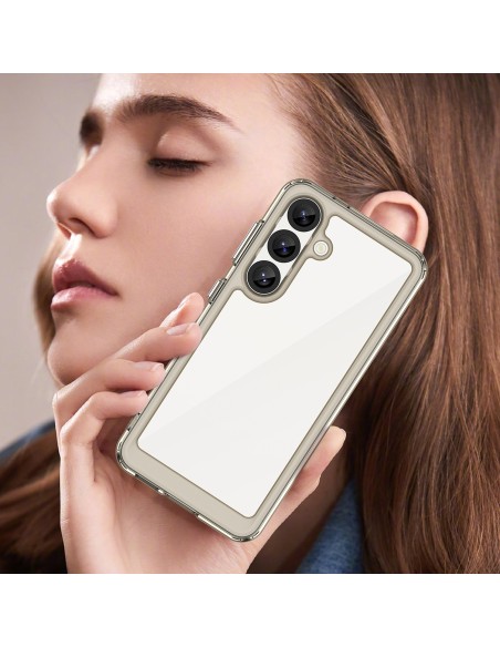 
„Samsung Galaxy S25 Edge“ „Outer Space“ dėklas su lanksčiu rėmeliu – pusiau permatomas
