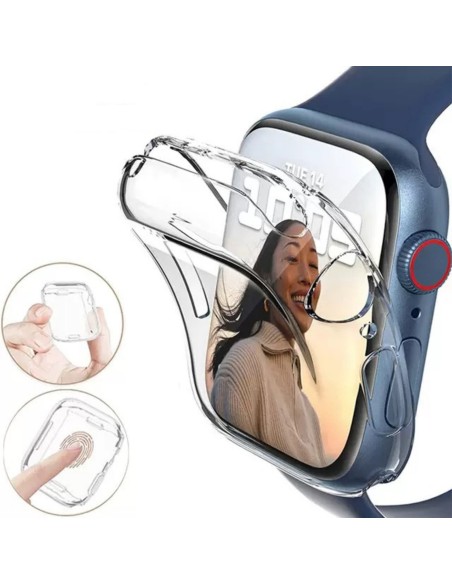 
„Apple Watch Series 4/ 5/ 6/ SE“ 40 mm itin skaidrus laikrodžio dėklas – permatomas
