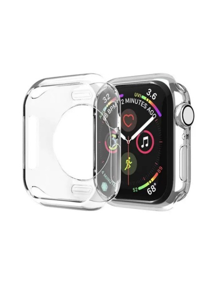 
„Apple Watch Series 4/ 5/ 6/ SE“ 44 mm itin skaidrus laikrodžio dėklas – permatomas
