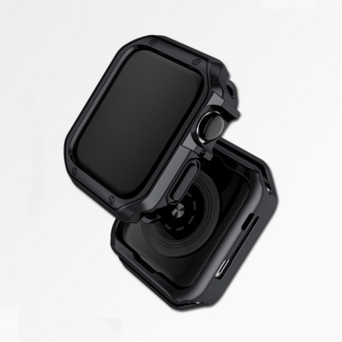 
„Apple Watch Series 7/ 8/ 9“ (41 mm) minkštas ir tvirtas dėklas – juodas
