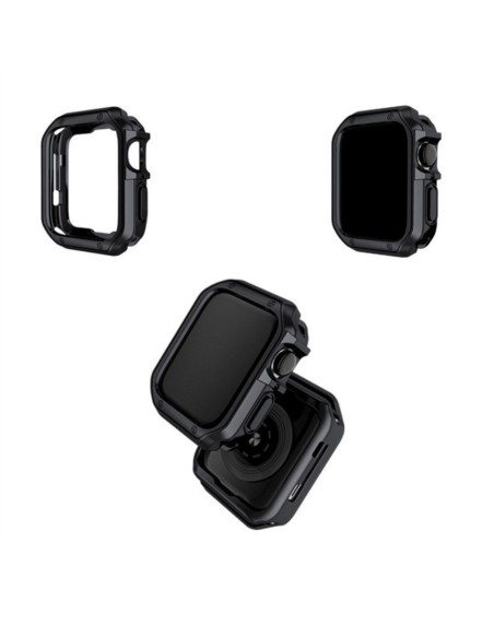 
„Apple Watch Series 7/ 8/ 9“ (41 mm) minkštas ir tvirtas dėklas – juodas
