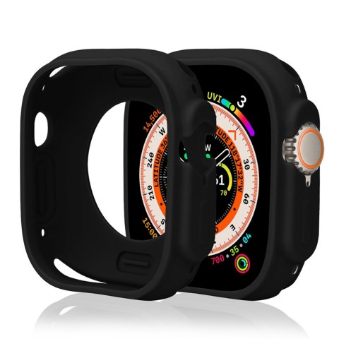 
„Apple Watch Series 4/ 5/ 6/ SE“ (44 mm) silikoninis laikrodžio dėklas – juodas
