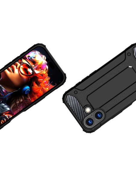 
„iPhone 17 Hybrid Armor“ dėklas – juodas
