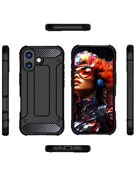 
„iPhone 17 Hybrid Armor“ dėklas – juodas
