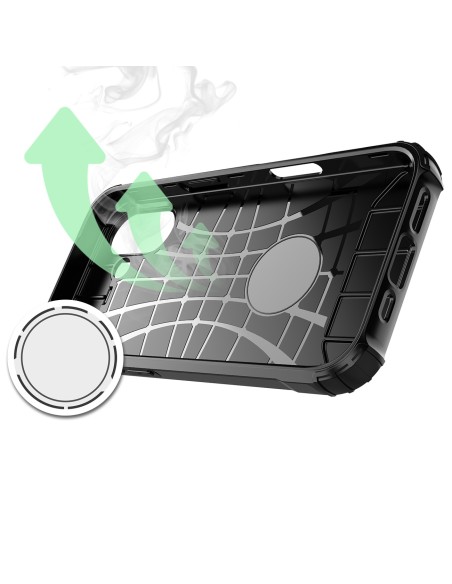 
„iPhone 17 Hybrid Armor“ dėklas – juodas
