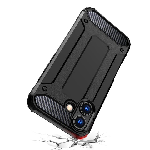 
„iPhone 17 Hybrid Armor“ dėklas – juodas
