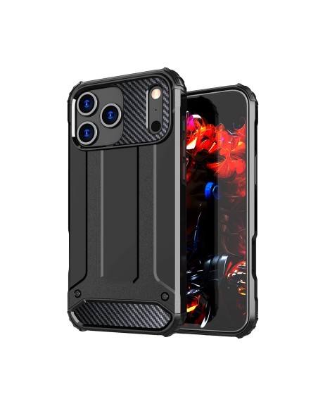 
„iPhone 17 Pro“ hibridinis šarvuotas dėklas – juodas
