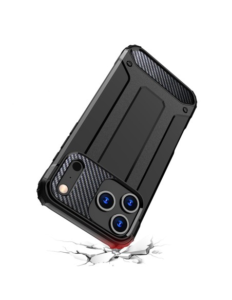 
„iPhone 17 Pro“ hibridinis šarvuotas dėklas – juodas
