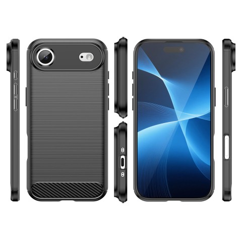 
iPhone 17 Air Carbon galinis dangtelis – juodas
