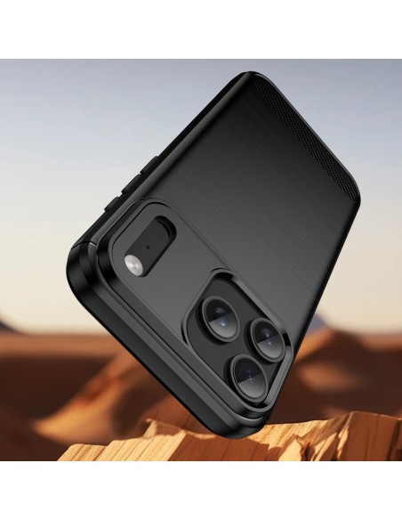
Apsauginis „iPhone 17 Pro“ anglies pluošto dėklas – juodas
