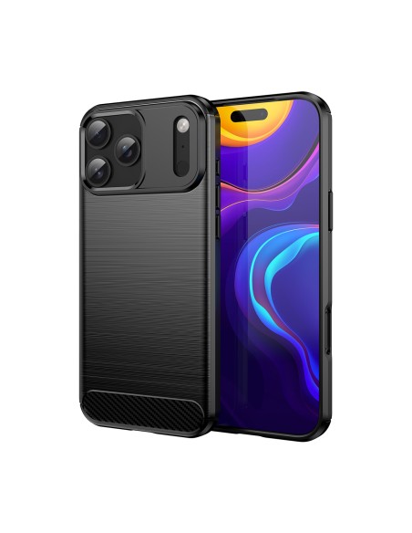 
Apsauginis „iPhone 17 Pro Max“ anglies pluošto dėklas – juodas
