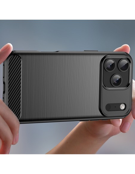 
Apsauginis „iPhone 17 Pro Max“ anglies pluošto dėklas – juodas
