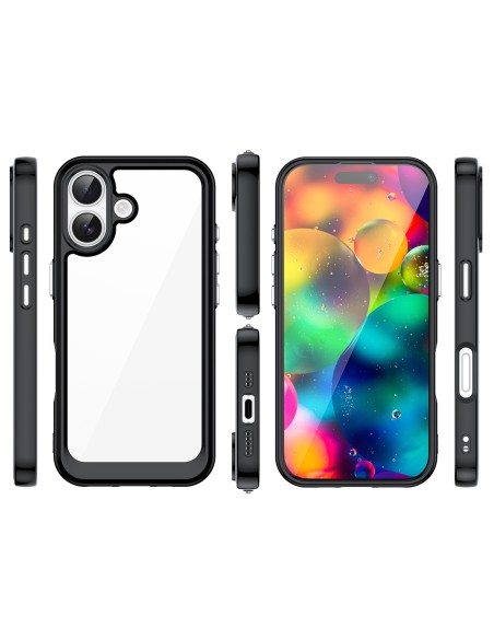 
„iPhone 17 Outer Space“ dėklas – juodas permatomas
