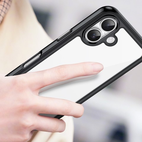 
„iPhone 17 Outer Space“ dėklas – juodas permatomas
