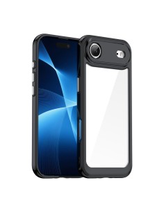 
„iPhone 17 Air“ kosmoso dėklas – juodas permatomas
