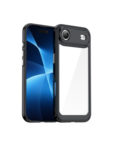 
„iPhone 17 Air“ kosmoso dėklas – juodas permatomas
