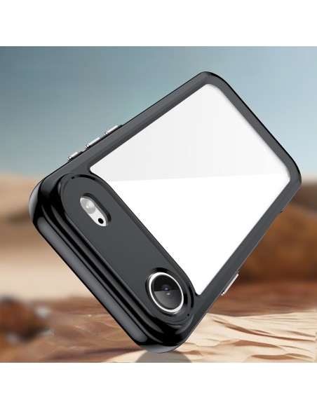 
„iPhone 17 Air“ kosmoso dėklas – juodas permatomas
