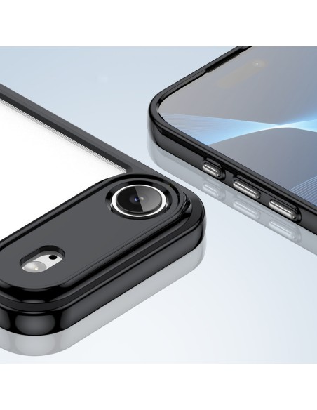 
„iPhone 17 Air“ kosmoso dėklas – juodas permatomas
