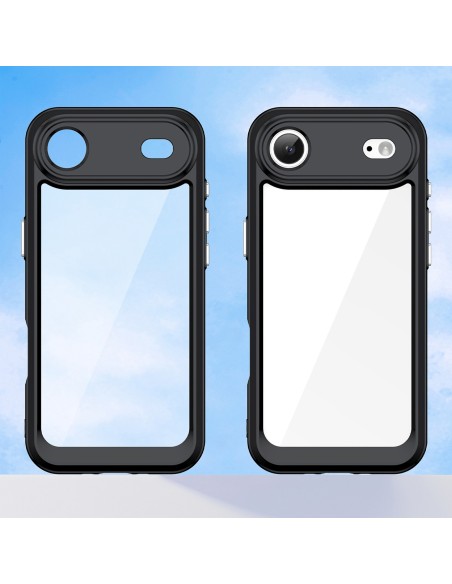 
„iPhone 17 Air“ kosmoso dėklas – juodas permatomas
