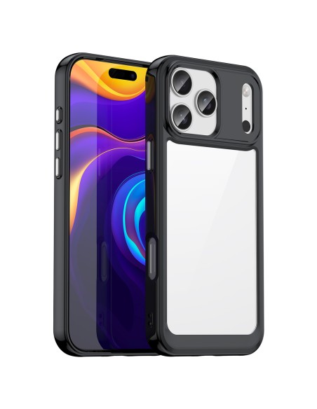 
„iPhone 17 Pro Outer Space“ dėklas – juodas permatomas
