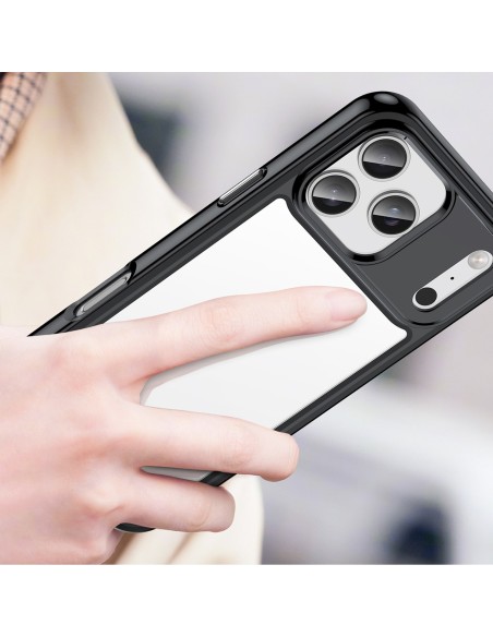 
„iPhone 17 Pro Outer Space“ dėklas – juodas permatomas
