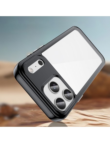 
iPhone 17 Pro Max „Outer Space“ dėklas – juodas permatomas

