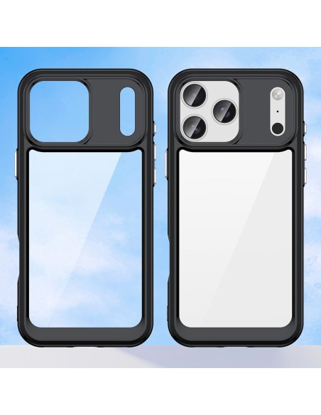 
iPhone 17 Pro Max „Outer Space“ dėklas – juodas permatomas
