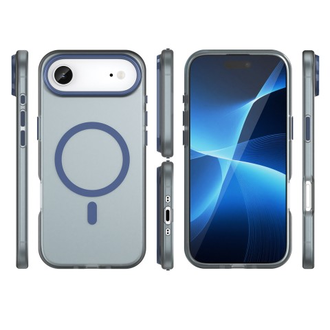 
„iPhone 17 Air“ magnetinis abrazyvinis „MagSafe“ dėklas – matinės mėlynos spalvos
