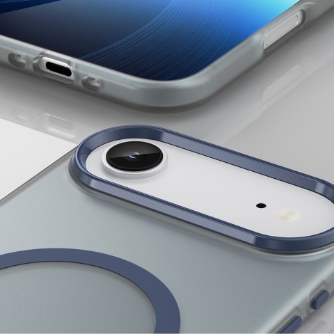 
„iPhone 17 Air“ magnetinis abrazyvinis „MagSafe“ dėklas – matinės mėlynos spalvos
