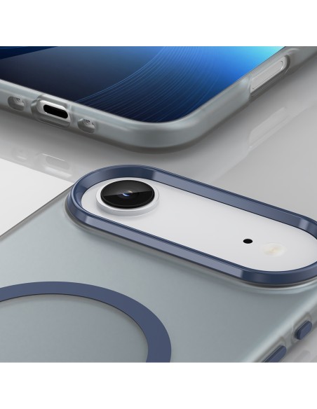 
„iPhone 17 Air“ magnetinis abrazyvinis „MagSafe“ dėklas – matinės mėlynos spalvos
