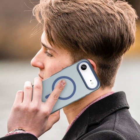 
„iPhone 17 Air“ magnetinis abrazyvinis „MagSafe“ dėklas – matinės mėlynos spalvos
