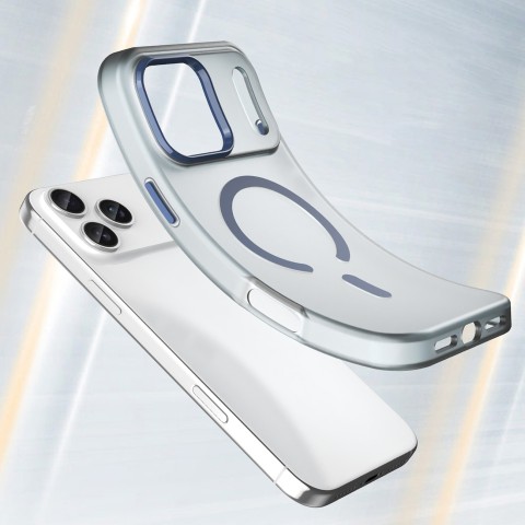 
„iPhone 17 Pro Max“ magnetinis abrazyvinis „MagSafe“ dėklas – matinės mėlynos spalvos
