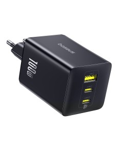 
„EnerFill FE11“ 100 W USB-A USB-C sieninis įkroviklis – juodas
