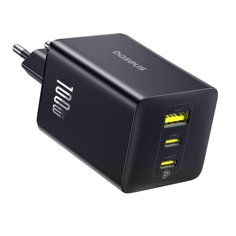 
„EnerFill FE11“ 100 W USB-A USB-C sieninis įkroviklis – juodas
