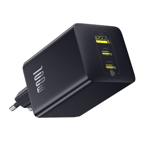 
„EnerFill FE11“ 100 W USB-A USB-C sieninis įkroviklis – juodas
