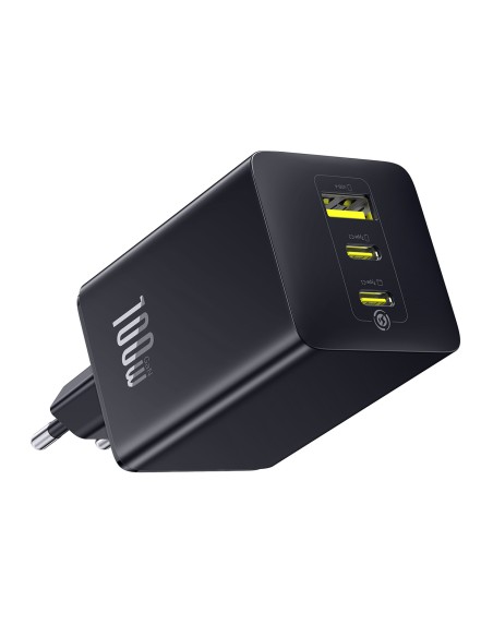 
„EnerFill FE11“ 100 W USB-A USB-C sieninis įkroviklis – juodas
