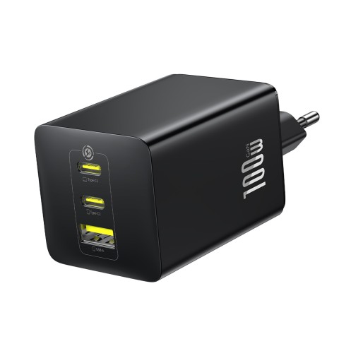 
„EnerFill FE11“ 100 W USB-A USB-C sieninis įkroviklis – juodas
