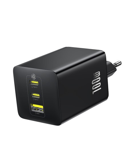 
„EnerFill FE11“ 100 W USB-A USB-C sieninis įkroviklis – juodas
