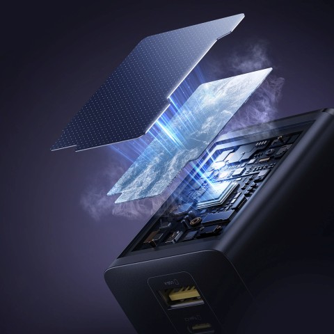 
„EnerFill FE11“ 100 W USB-A USB-C sieninis įkroviklis – juodas

