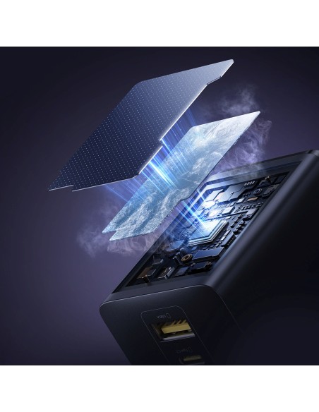 
„EnerFill FE11“ 100 W USB-A USB-C sieninis įkroviklis – juodas
