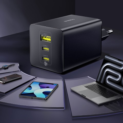 
„EnerFill FE11“ 100 W USB-A USB-C sieninis įkroviklis – juodas
