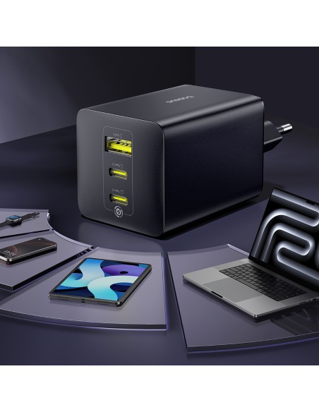 
„EnerFill FE11“ 100 W USB-A USB-C sieninis įkroviklis – juodas
