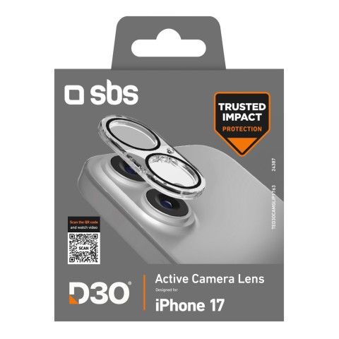 
„iPhone 17“ objektyvo apsauga su „D3O Camera Glass“ technologija
