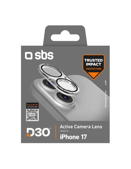 
„iPhone 17“ objektyvo apsauga su „D3O Camera Glass“ technologija
