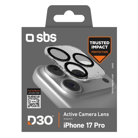 
„iPhone 17 Pro“ objektyvo apsauga su „D3O Camera Glass“ technologija
